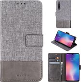 Voor Xiaomi Mi 9 SE MUXMA MX102 Horizontale flip canvas lederen tas met standaard & kaartsleuf & portemonnee functie (grijs)