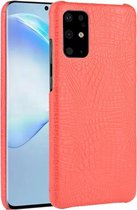Voor Galaxy S20 + / S20Plus Shockproof Crocodile Texture PC + PU Case (rood)
