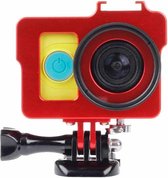 Behuizing Shell Metalen beschermkorf met basisbevestiging + schroef + UV-lensfilter voor Xiaoyi Sport Camera (rood)