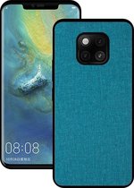 Schokbestendige doek textuur pc + TPU beschermhoes voor Huawei Mate 20 Pro (blauw)