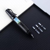AK007 Mobiele telefoon, multifunctionele afstandsbediening Ruisonderdrukking Back-clip opnamepen met 0,96-inch kleurenscherm, Dual SIM Dual Standby, ondersteuning voor Bluetooth, GSM, LED-licht, handschrift (zwart)