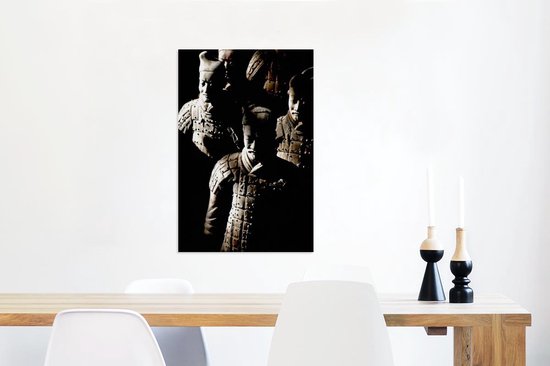 Soldats chinois en terre cuite à Xian près d'un Xian près du Shaanxi Toile 40x60 cm - Tirage photo sur toile (Décoration murale salon / chambre)