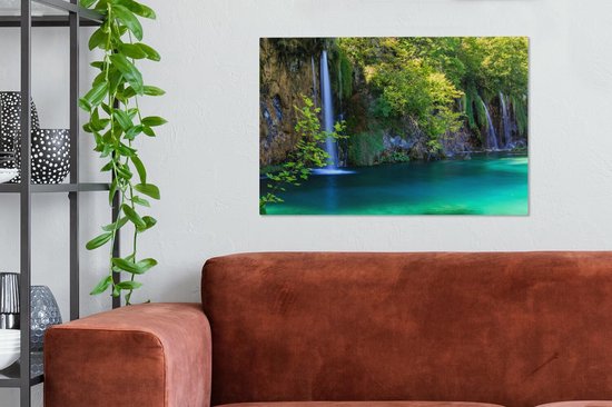Parc national des lacs de Plitvice en Croatie Toile 90x60 cm - Tirage photo sur toile (Décoration murale salon / chambre)