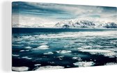 Canvas Schilderij Uitzicht gletsjer - 40x20 cm - Wanddecoratie