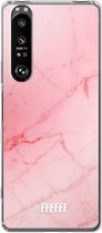 6F hoesje - geschikt voor Sony Xperia 1 III -  Transparant TPU Case - Coral Marble #ffffff