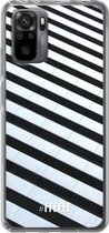 6F hoesje - geschikt voor Xiaomi Redmi Note 10 Pro -  Transparant TPU Case - Mono Tiles #ffffff