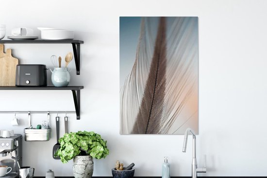 Tableau sur Toile Gros plan d'une Plume - 40x60 cm - Décoration murale