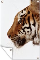 Muurdecoratie Close-up tijger - 120x180 cm - Tuinposter - Tuindoek - Buitenposter