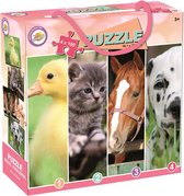 W&o Legpuzzel Junior 38 X 28,5 Cm Karton Roze 4 X 100 Stuks