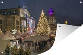 Tuinposter - Tuindoek - Tuinposters buiten - Berlijn - Kerstmarkt - Duitsland - 120x80 cm - Tuin
