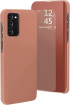 Spiegel Cover - Hoesje - Clear View Case Geschikt voor: Samsung Galaxy A41 - Rosegoud