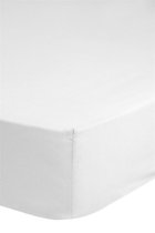 Zachte Katoenen Hoeslaken 180x220cm - Hoekhoogte 30cm - 100% Strijkvrij Katoen - Wit