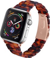 Resin Smartwatch bandje - Geschikt voor Apple Watch stalen band - lava - Strap-it Horlogeband / Polsband / Armband - Maat: 42 - 44 - 45 - 49mm