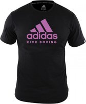 Adidas T-shirt Kickboxing Community Zwart Roze Dames-XS