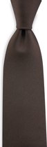 JB Collection - Stropdassen - stropdas donkerbruin smal - donkerbruin