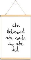 JUNIQE - Posterhanger she -30x45 /Zwart