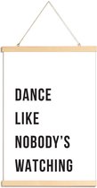 JUNIQE - Posterhanger Dance - White -30x45 /Wit & Zwart