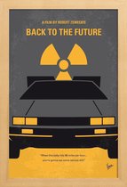 JUNIQE - Poster met houten lijst Back to the Future I -13x18 /Geel &