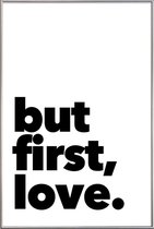 JUNIQE - Poster met kunststof lijst first love -20x30 /Zwart