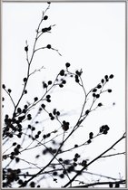 JUNIQE - Poster met kunststof lijst Winter Silhouettes 1 -40x60 /Wit &