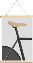 JUNIQE - Posterhanger Banecykling -30x45 /Grijs & Zwart