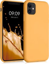 kwmobile telefoonhoesje voor Apple iPhone 11 - Hoesje voor smartphone - Back cover in goud-oranje