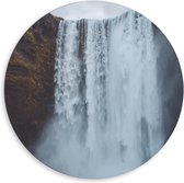 Dibond Wandcirkel - Waterval  - 80x80cm Foto op Aluminium Wandcirkel (met ophangsysteem)