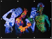 Body painted bodies - Foto op Tuinposter - 120 x 90 cm
