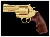 Gouden handgeweer - Foto op Akoestisch paneel - 80 x 60 cm