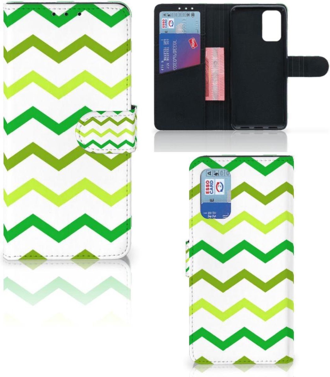 Samsung Galaxy A32 4G Telefoon Hoesje Zigzag Groen