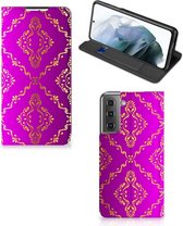 Telefoonhoesje met foto Geschikt voor Samsung Galaxy S21 FE Smart CoverCase Barok Roze