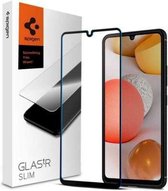 Geschikt voor Spigen - Samsung Galaxy A42 5G - Screenprotector Full Cover - Zwart