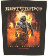 Disturbed Indestructible Motief Grote Rugpatch Zwart/Oranje