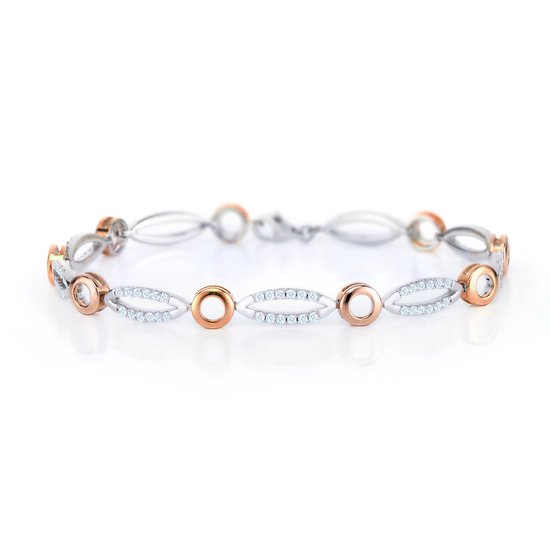 Orphelia ZA-7362 - Bracelet Bicolore - Argent 925 - Zircone - 17 cm