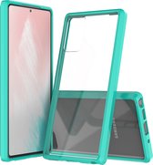 Mobigear Crystal Hardcase Hoesje - Geschikt voor Samsung Galaxy Note 20 - Transparant / Turquoise