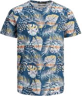 Jack & Jones T-shirt Jorhazy Aop Tee Ss Crew Neck 12188292 Ensign Blue Mannen Maat - M