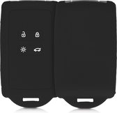 kwmobile autosleutelhoes geschikt voor Renault 4-knops Smartkey autosleutel (alleen Keyless Go) - Siliconenhoes in zwart - Sleutelcover