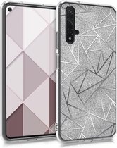 kwmobile telefoonhoesje voor Huawei Nova 5T - Hoesje voor smartphone in zilver - Glitter Vlakken design