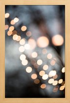 JUNIQE - Poster in houten lijst Winterverlichting -40x60 /Grijs &