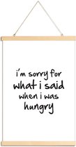 JUNIQE - Posterhanger hungry -40x60 /Zwart