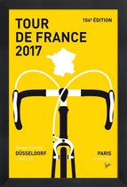 JUNIQE - Poster in houten lijst Tour de France 2017 -40x60 /Geel & Wit