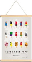 JUNIQE - Posterhanger My Superhero Ice Pop - Universe -40x60