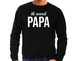 Ik word papa - sweater zwart voor heren - papa kado trui / papa to be XL