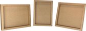 Joy Crafts / Shadow Box - Kraft en 3 formats (172x172 / 130x180 / 150x180mm) / cadre carton / 280g / m2 / A  pour décorer.