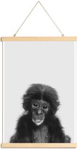 JUNIQE - Posterhanger Bonobo Classic -30x45 /Wit & Zwart