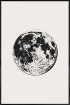 JUNIQE - Poster in kunststof lijst Lunar -20x30 /Grijs & Ivoor