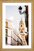 JUNIQE - Poster met houten lijst Malaga -20x30 /Ivoor