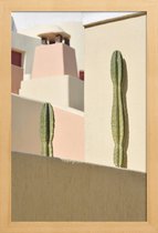 JUNIQE - Poster in houten lijst Hidden Gems -30x45 /Ivoor & Roze