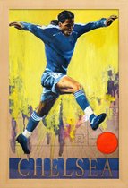 JUNIQE - Poster in houten lijst One Love - Chelsea -40x60 /Blauw &