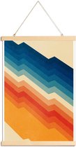 JUNIQE - Posterhanger Barricade -40x60 /Blauw & Ivoor